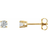 14K Yellow 3/8 CTW Natural Diamond  Stud Earrings